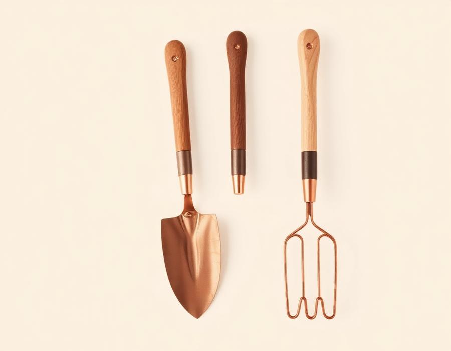Copper Rake for garden decoration GHEGCR03001
