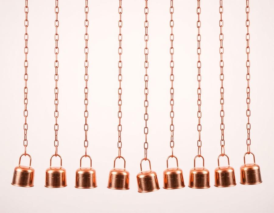 Antique bronzed garden metal flower rain chain and rain gutter GBGRC02002