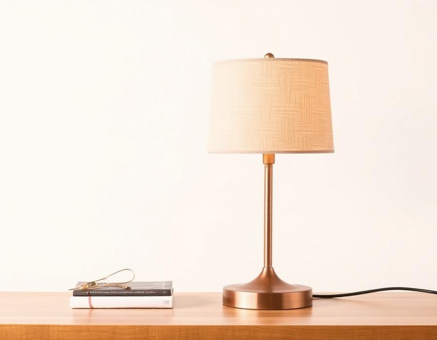 Copper & Wood Table Lamp GHETL03002